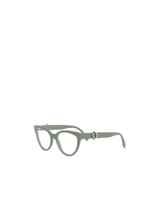 Fendi White Geometric Plano Mirror