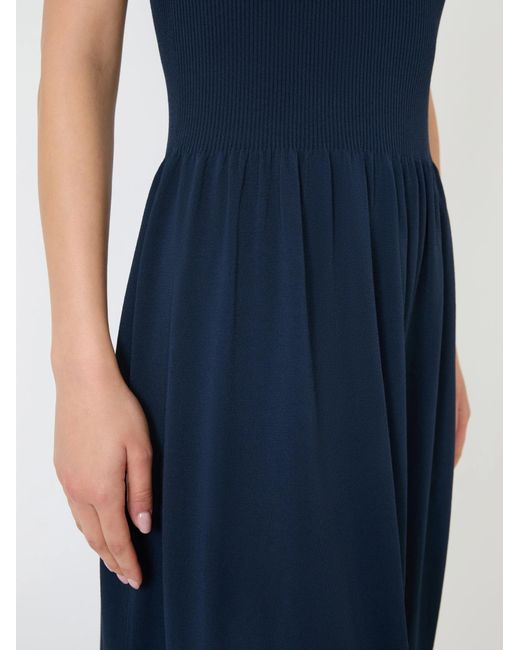 Weekend by Maxmara Blue Long Viscose Yarn Dress