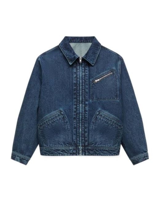 KENZO Blue Signature Genderless Japanese Denim Utility Jacket for men