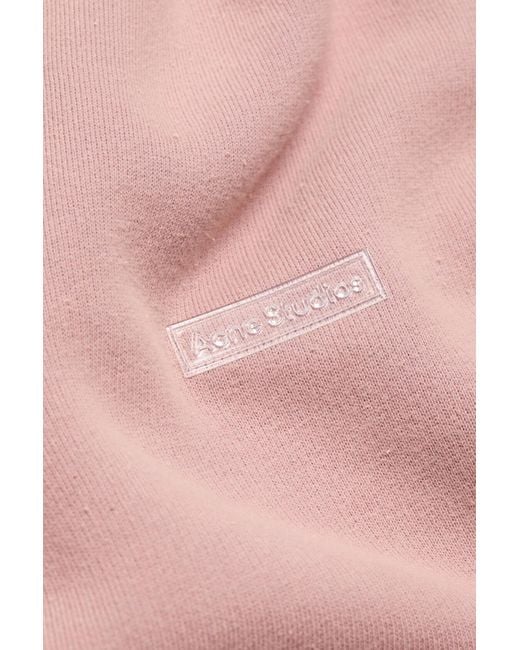Acne Pink Logo Patch Drawstring Hoodie for men