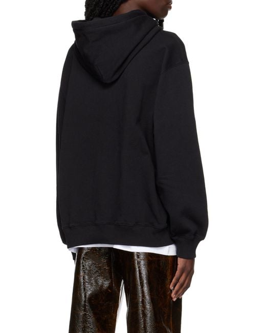 MSGM Blue Graphic-Print Drawstring Hoodie