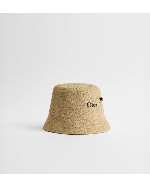 Dior Natural Cannage Teddy-D Small Brim Bucket Hat