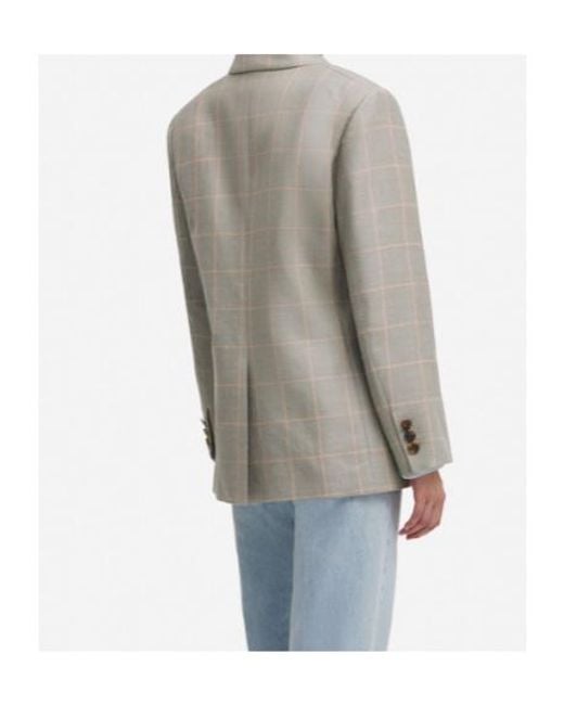 Blazé Milano Gray Check Double-Breasted Jacket