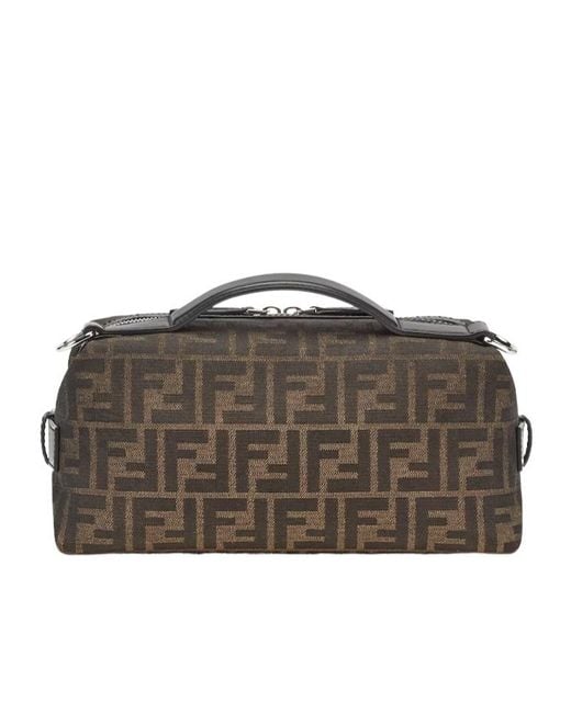 Fendi Brown Ff Jacquard Eclissi Siesta Small Clutch Bag for men