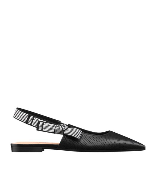 パンプス Dior Dior Toujours Slingback Flat Dior Toujours Slingback Flat White Perforated Supple