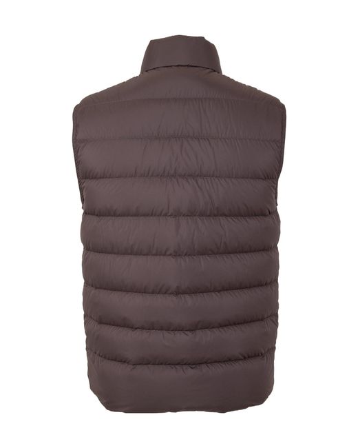 Moncler Brown Sleeveless Down Vest for men