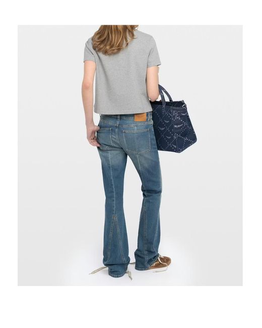 Zadig & Voltaire Gray Wings Detail Polo Top