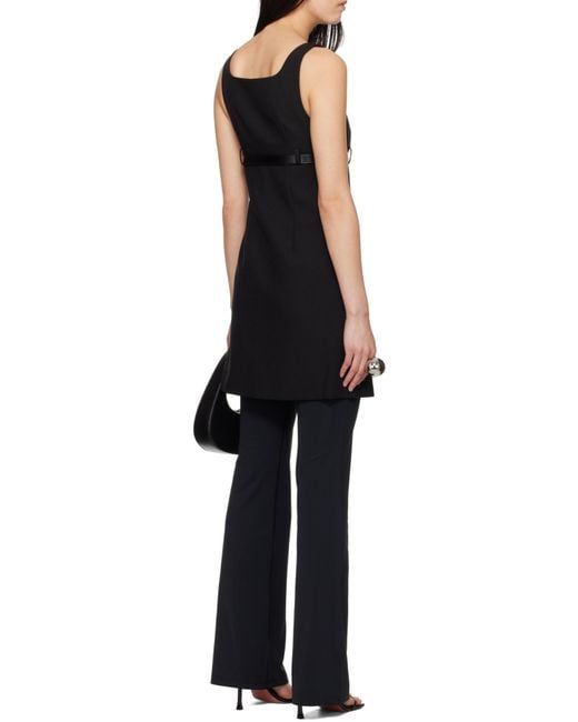 Coperni Black Belted Tailored Mini Dress