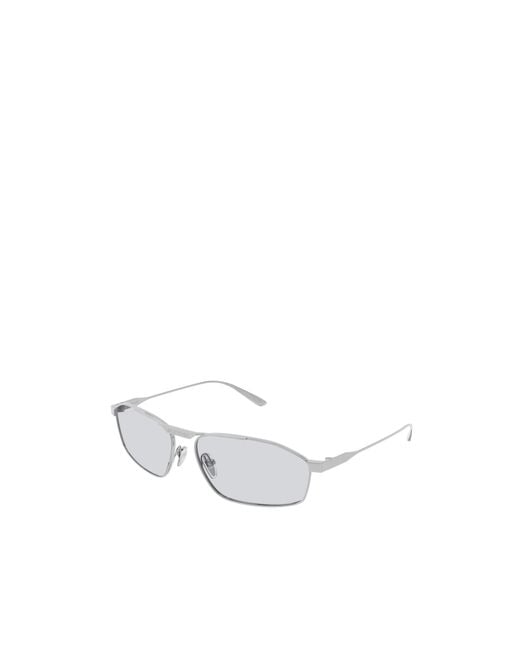 Balenciaga White Eyewear Pilot Frame Sunglasses for men