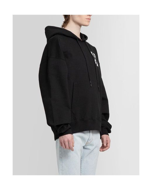 Off-White c/o Virgil Abloh Black Arrows-Print Cotton Hoodie for men