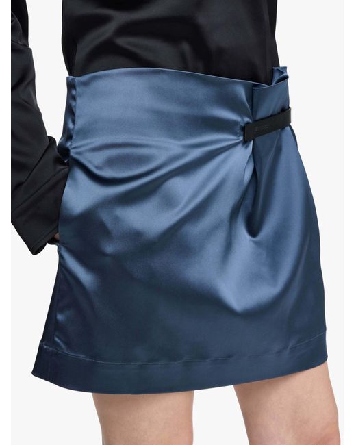 J.W. Anderson Blue Satin Mini Skirt