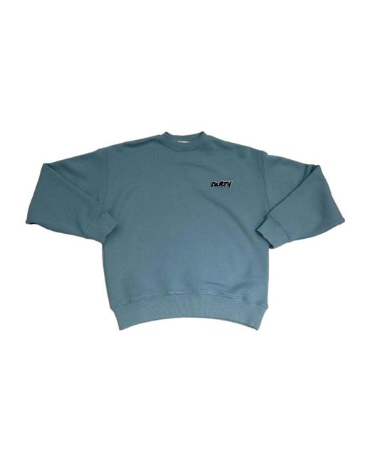 Autry Blue Logo Patch Crewneck Sweatshirt for men