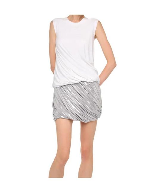 Norma Kamali White Sleeveless Twist Top