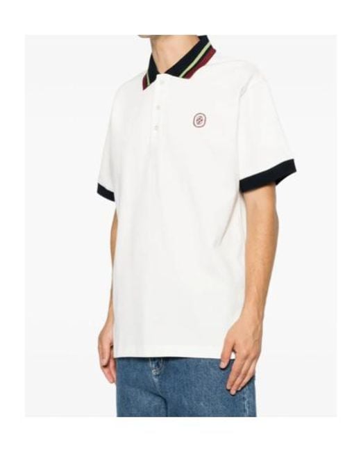 Drole de Monsieur White Short-Sleeved Polo Shirt for men