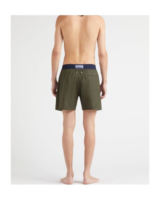 Vilebrequin Green Two-Toned Swim Trunks for men