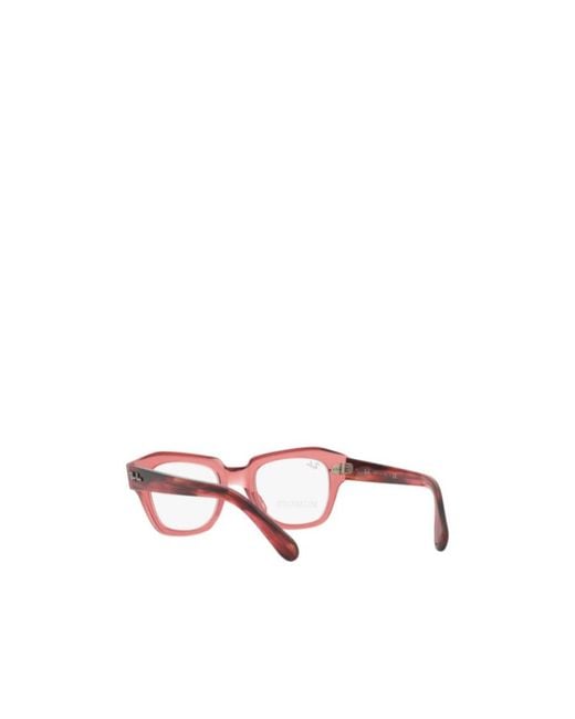 Ray-Ban Pink Logo Flat Mirror for men