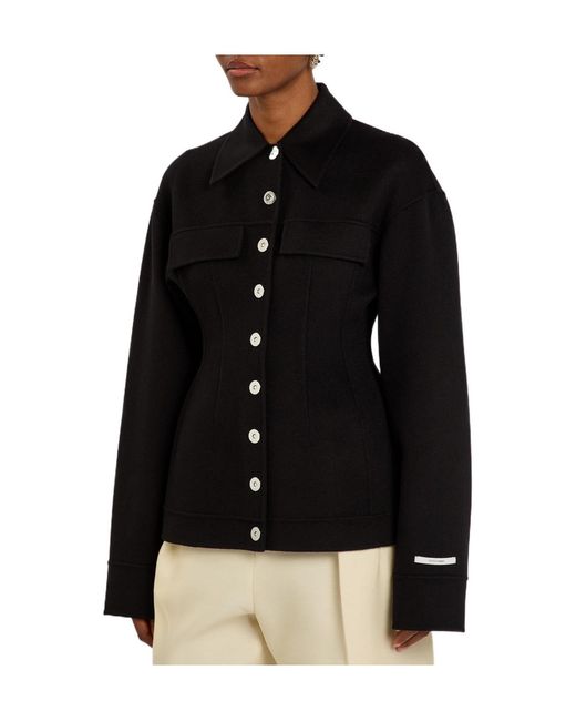 Sportmax Black Fitted Wool Jacket