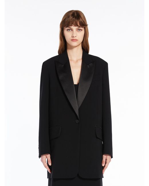 Max Mara Black Single-Breasted Long-Sleeved Jacket