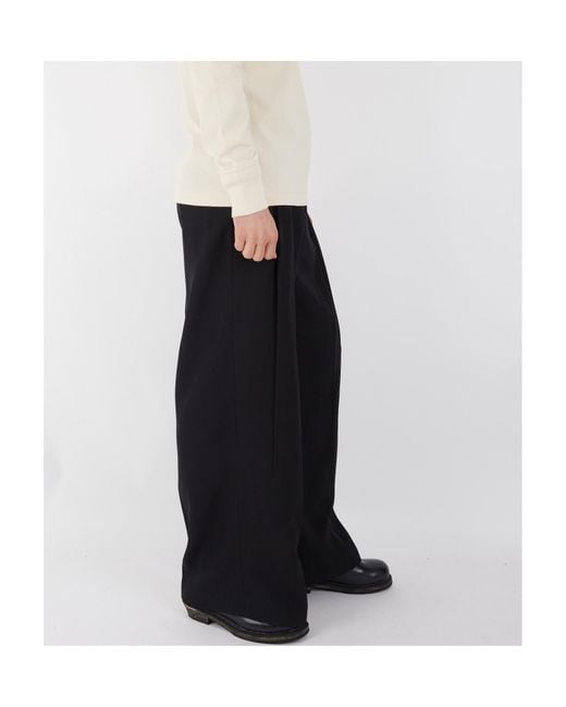 Jil Sander Black Heavy Wide Trousers for men