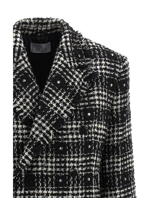 GIUSEPPE DI MORABITO Black Rhinestone Tweed Jacket