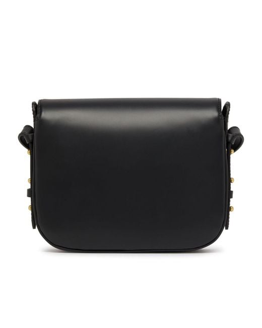 Soeur Black Flap Shoulder Bag