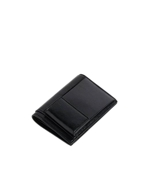 Balenciaga Black Superbusy Vertical Bifold Wallet for men
