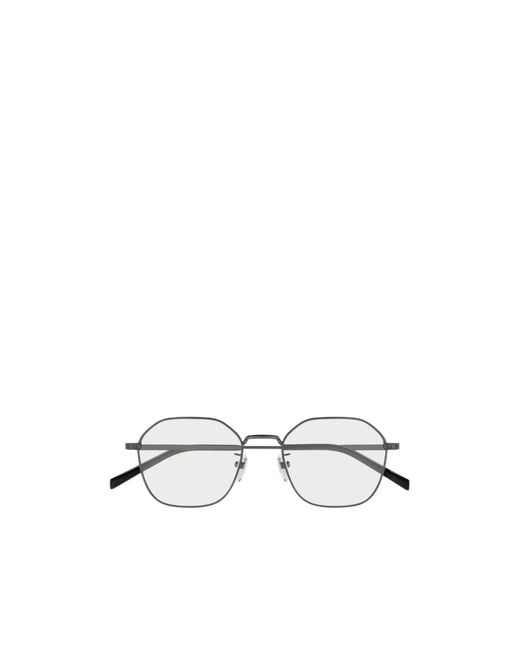 Gucci White Eyewear Geometric Frame Glasses