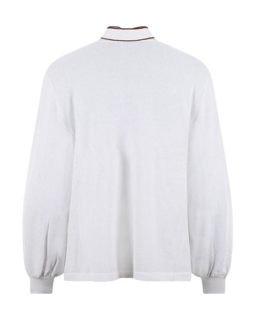 Fabiana Filippi White Long-Sleeve Sweatshirt