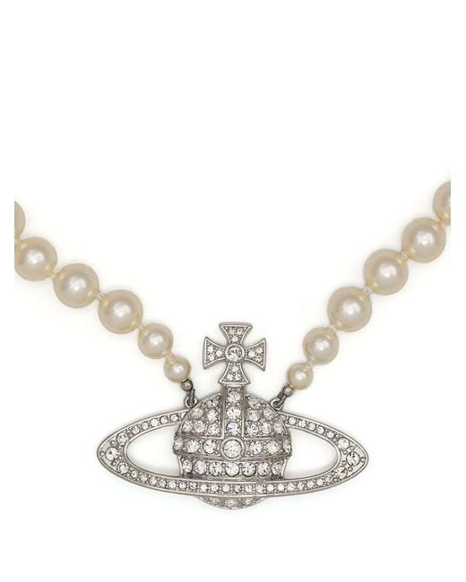 Vivienne Westwood Metallic Orb-Charm Embellished Necklace for men
