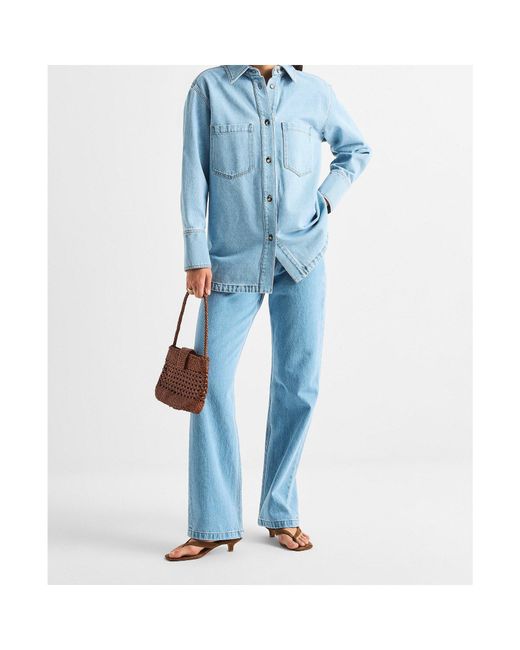 Joseph Blue Button-Down Denim Shirt