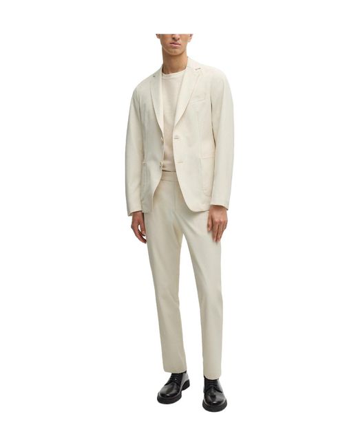 Boss White Solid Casual Jacket for men
