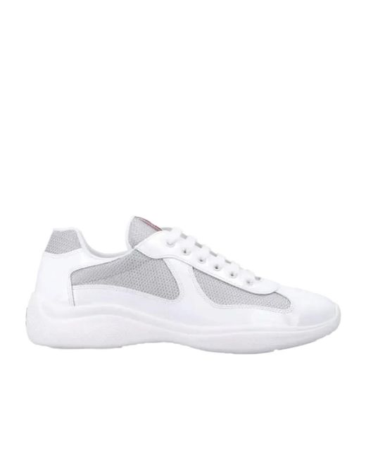 Prada Linea Rossa White Prada America's Cup Sneakers for men