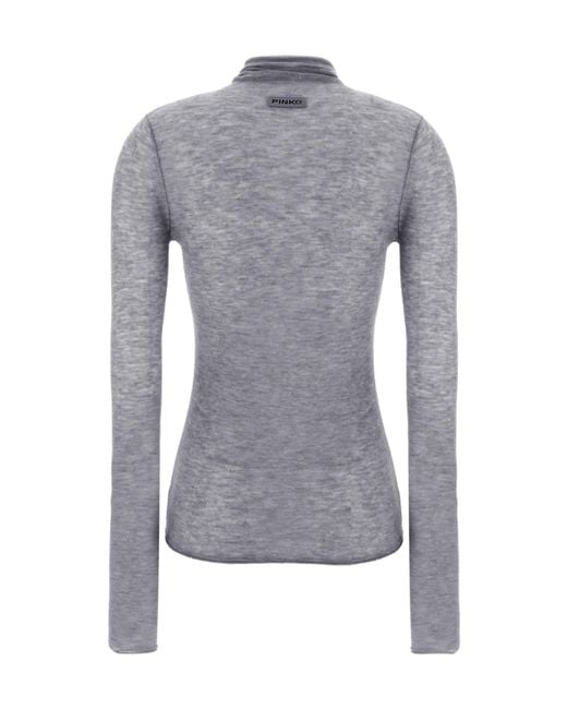 Pinko Blue Moss Turtleneck Knitted Jumper