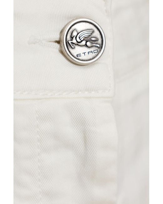 Etro White Belt Loop Jeans