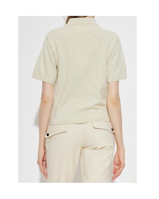 Isabel Marant White Short-Sleeved Polo Shirt