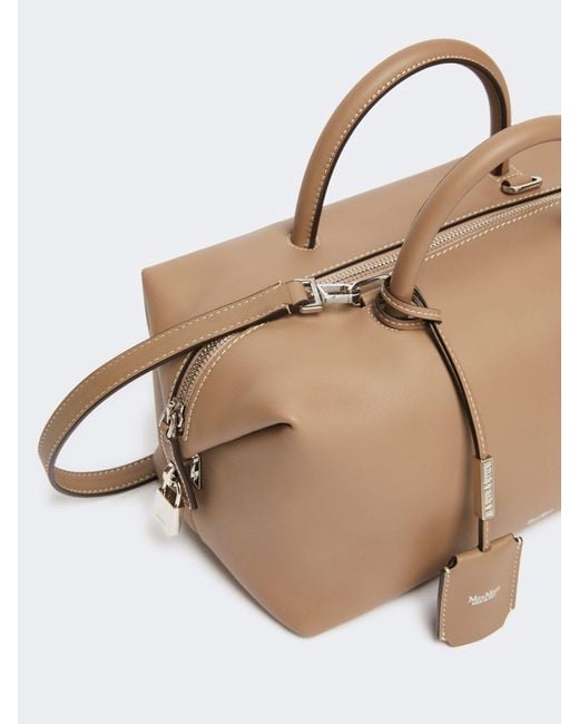Max Mara Brown Zippered Shoulder Bag