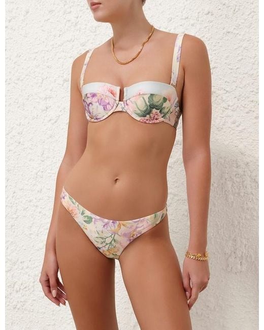 Zimmermann White Halliday Skinny Bikini Bottoms