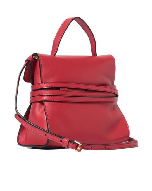 Moschino Red 'Tie Me' Shoulder Bag