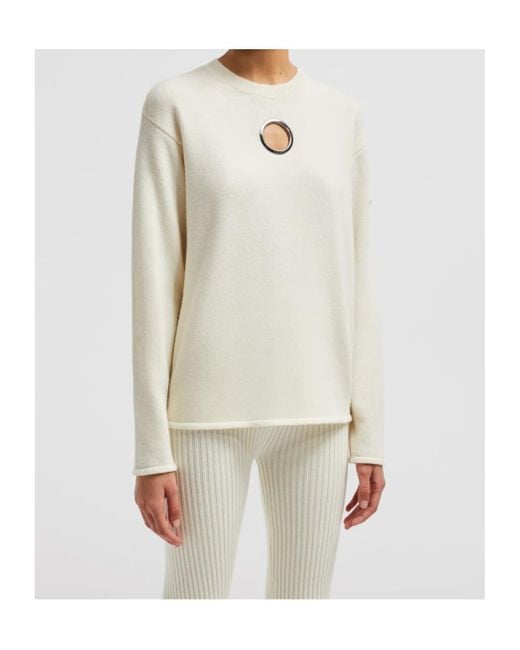 Moncler White X Willow Smith Eyelet Wool Cashmere Jumper