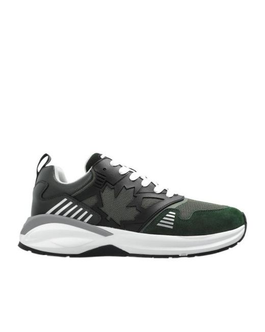 DSquared² Black Dash Lace-Up Sneakers for men