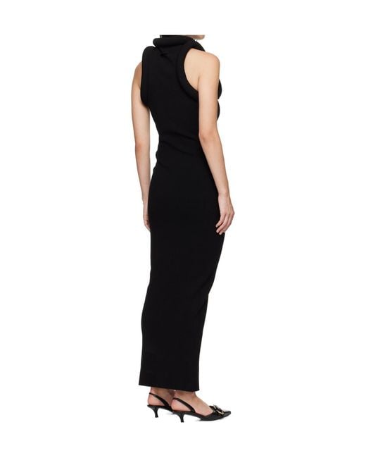 Jean Paul Gaultier Black 3D-Knit Maxi Dress