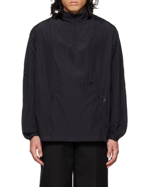 Y-3 Blue Half-Zip Windbreaker Jacket for men
