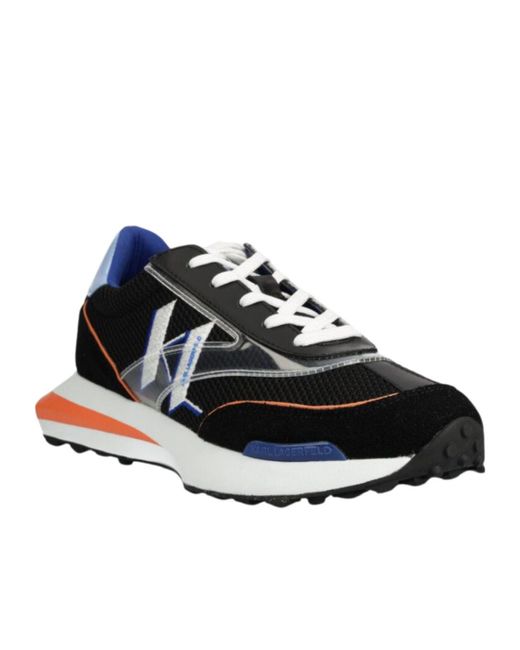 Karl Lagerfeld Black Laced Sneakers for men