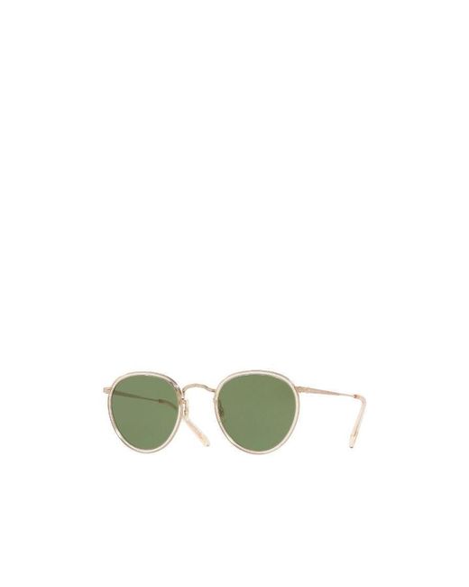 Oliver Peoples Green Round Logo Sunglasses for men