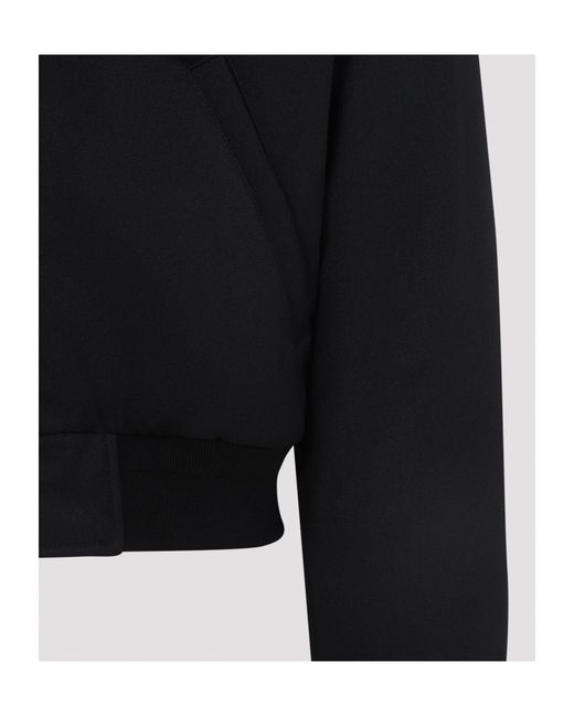 Jil Sander Black Ribbed-Trim Zip-Up Bomber Jacket for men