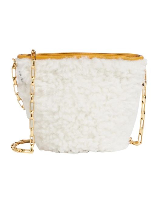 Marni White Two-Tone Small Crossbody Bag