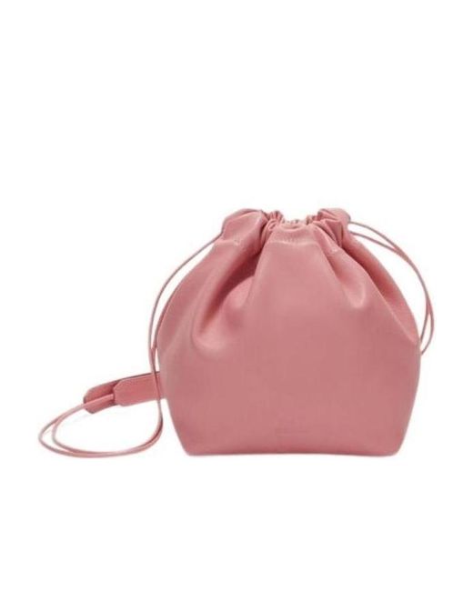 Jil Sander Pink Drawstring Bucket Bag