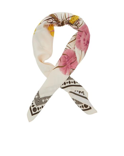 Blumarine Multicolor Floral Print Scarf
