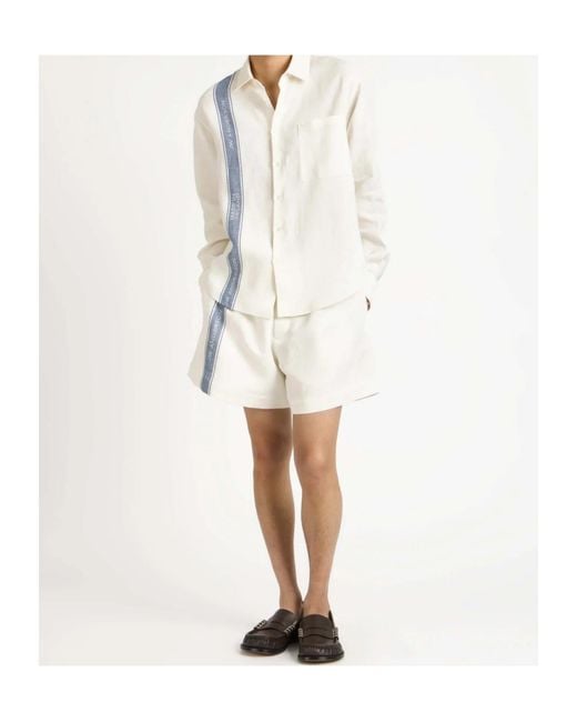 J.W. Anderson White Jw Anderson Logo Tape Shorts for men