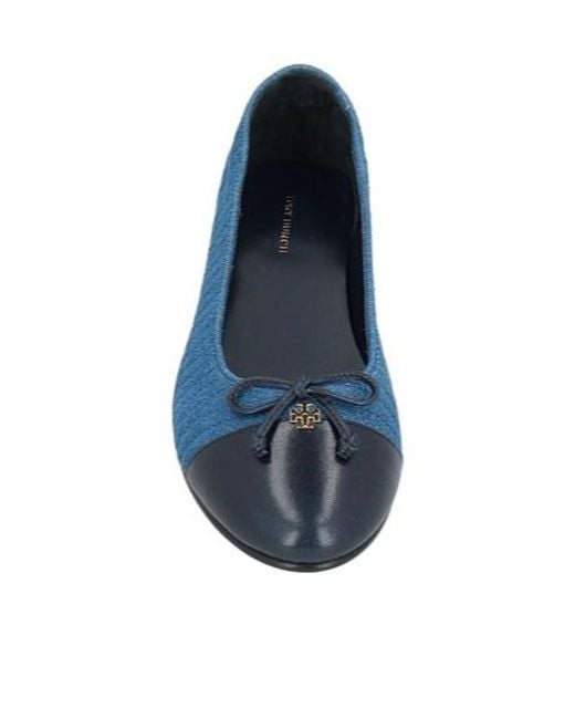 Tory Burch Blue Two-Tone Ballet Flats
